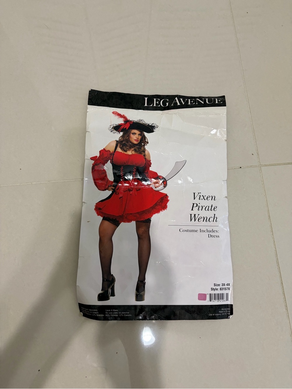 Leg Avenue Red and Black Vixen Pirate Wench Costume